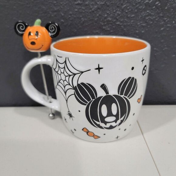 2023 Disney Halloween- Mickey Mouse Mug W/ Pumpkin Stir Stick - Picture 2 of 6